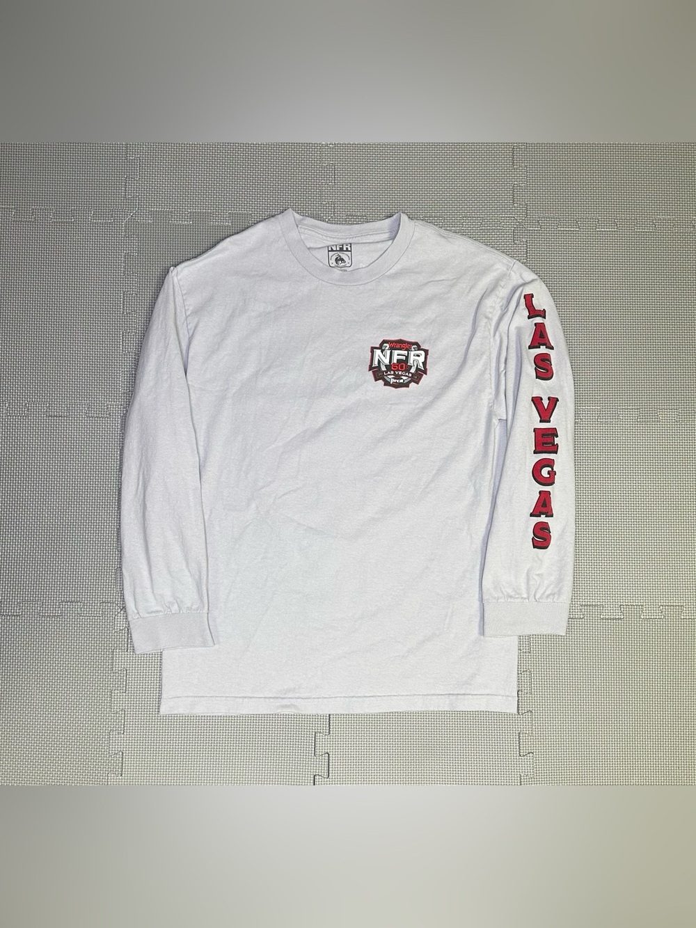 NFR Wrangler PRCA 2018 Las Vegas 60th Anniversary Long Sleeve T-Shirt Size L